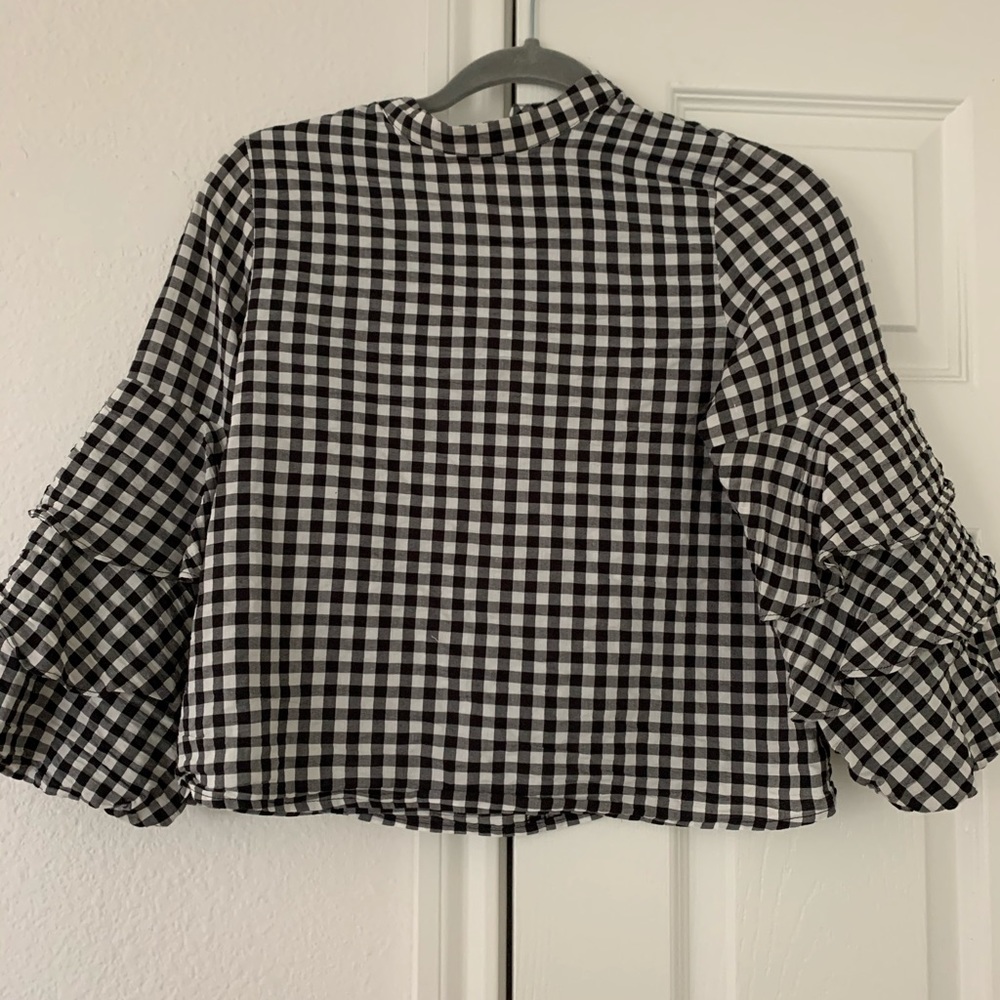 Zara Gingham Pattern Top